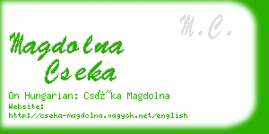 magdolna cseka business card